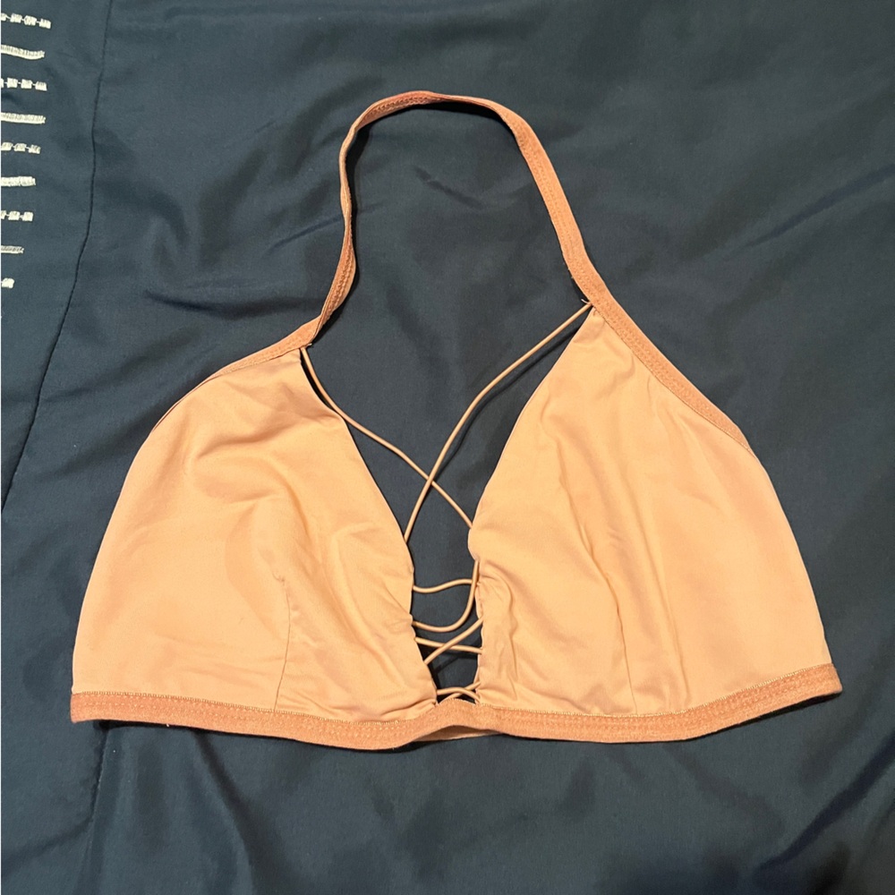 Peach/Tan Bralette with Strappy Detail